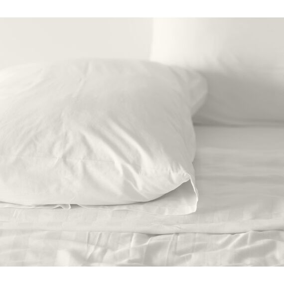 RUVANTI Bettlaken-Set aus 100% Baumwolle, atmungsaktive Perkal-Webart, 40,6 cm Tiefe Taschen, Hotelstandard, angenehm kühl, langlebig, einfarbig, Doppelbett, 4-teilig, Elfenbein