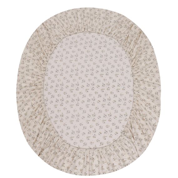 Ruvanti Bettlaken aus 100% Baumwolle für Queen-Size-Bett, knuspriges, kühlendes Perkal-Bettlaken-Set, atmungsaktiv und langlebig, Queen-Size-Bettlaken, 40,6 cm tief, cremefarbenes Blumenmuster,