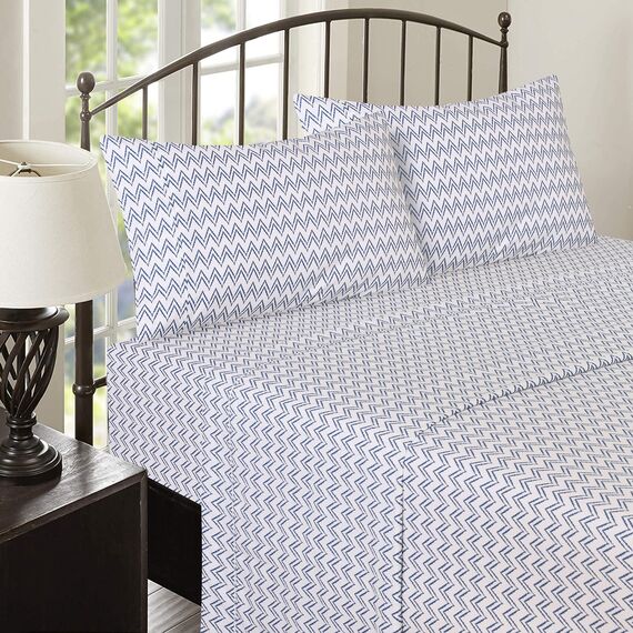 RUVANTI Bettwäsche-Set für King-Size-Betten aus 100% Baumwolle, 4-teilig, weich und atmungsaktiv, Perkal-Bettwäsche, Tiefe Tasche, 40,6 cm, Hotelstandard, kühles Gefühl, langlebig, perfektes