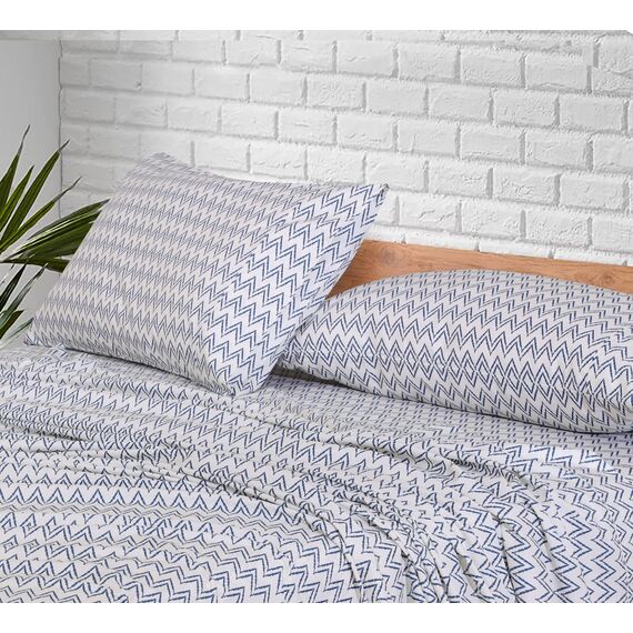 RUVANTI Bettwäsche-Set für King-Size-Betten aus 100% Baumwolle, 4-teilig, weich und atmungsaktiv, Perkal-Bettwäsche, Tiefe Tasche, 40,6 cm, Hotelstandard, kühles Gefühl, langlebig, perfektes