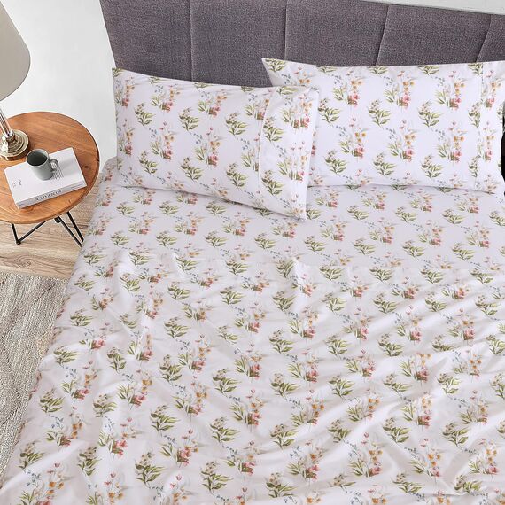 RUVANTI Bettlaken aus 100% Baumwolle – knusprige, kühlende Perkal-Bettlaken für geteiltes Kingsize-Bett, atmungsaktiv und langlebig, geteiltes Kingsize-Bettlaken-Set für verstellbares Bett, 40,6 cm