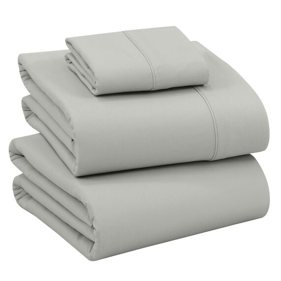 RUVANTI Bettwäsche-Set für Doppelbetten aus 100 % Baumwolle, 3-teilig, weich und atmungsaktiv, Perkalgewebe, tiefe Tasche, 40,6 cm, Hotelstandard, frisches, kühles Gefühl, langlebig, perfekt gefärbtes
