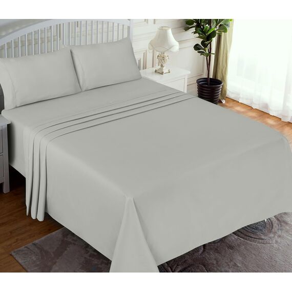 RUVANTI Bettwäsche-Set für Doppelbetten aus 100 % Baumwolle, 3-teilig, weich und atmungsaktiv, Perkalgewebe, tiefe Tasche, 40,6 cm, Hotelstandard, frisches, kühles Gefühl, langlebig, perfekt gefärbtes