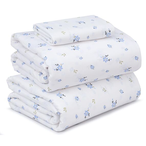 RUVANTI Bettlaken aus 100% Baumwolle für Doppelbetten in XL-Größe – knusprige kühlende Perkal-Bettlaken – atmungsaktiv und langlebig Twin XL Bettlaken-Set – 40,6 cm Tiefe Taschen