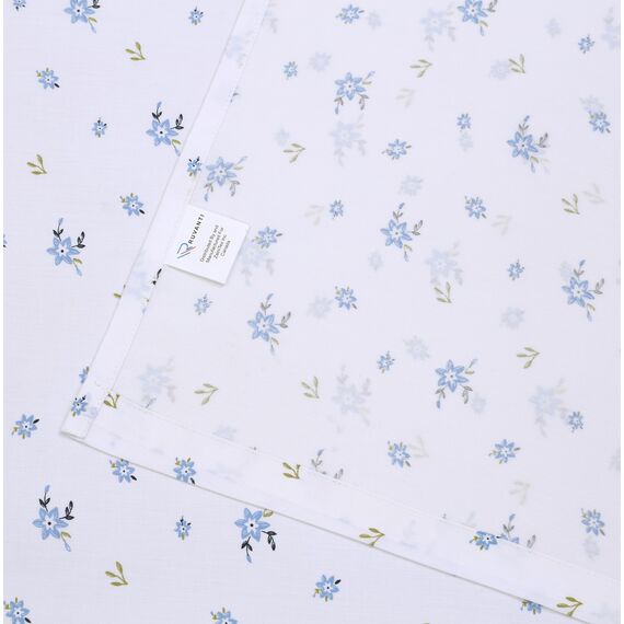 RUVANTI Bettlaken-Set aus 100 % Baumwolle, atmungsaktive Perkal-Webart, 35,6 cm tiefe Taschen, Hotelstandard, angenehm kühl, langlebig, Blumendesign, California-King-Size, 4-teilig, Phulkari