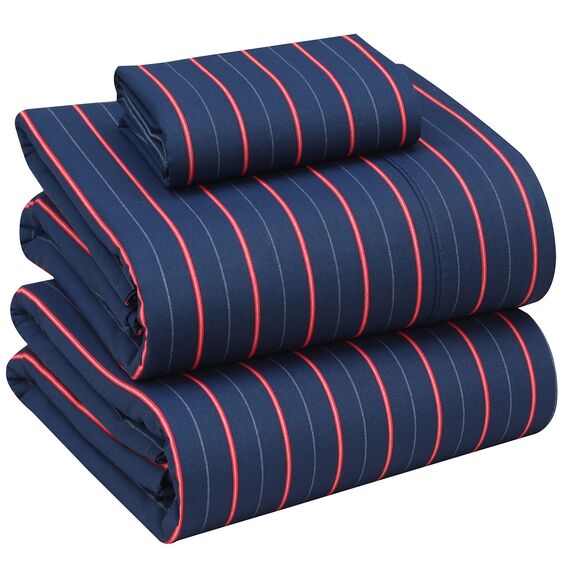 RUVANTI Bettwäsche-Set für Doppelbetten aus 100% Baumwolle, 3-teilig, weich und atmungsaktiv, Perkalgewebe, Tiefe Tasche, 40,6 cm, Hotelstandard, frisches, kühles Gefühl, langlebig, perfekt