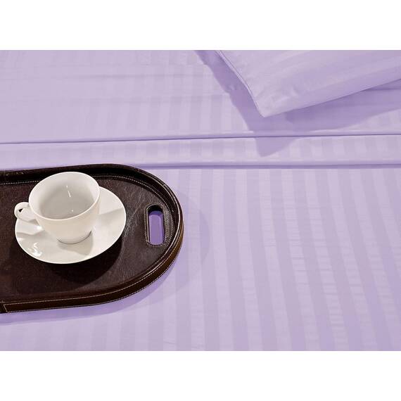 Elegant Comfort Luxuriöse, weiche Bettlaken Dobby Stripe 1500, Premium-Hotelqualität, Mikrofaser, Weichheit, knitter- und lichtbeständig (4-teilig), Doppelbett-Bettwäsche-Set, Doppelbett, gestreift