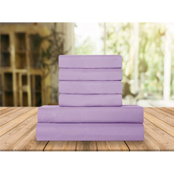 Elegant Comfort Luxuriöse, weiche Bettwäsche, 1500, hochwertige Hotelqualität, Mikrofaser, weich, Knitter- und lichtbeständig (4-teilig), Doppelbett/Doppelbett, Lavendel (Periwinkle Lavender)