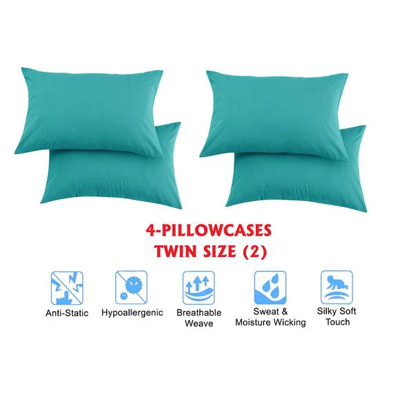 Elegant Comfort Luxuriöse, weiche Bettwäsche, 1500, hochwertige Hotelqualität, Mikrofaser, weich, Knitter- und lichtbeständig (6-teilig), Kingsize-Bett, Santorini, Blaugrün