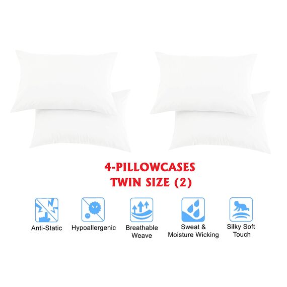 Elegant Comfort Luxuriöse weiche Bettlaken, 1500, Premium-Hotelqualität, Mikrofaser, Weichheit, Knitter- und lichtbeständig, 6-teilig, California King, Weiß