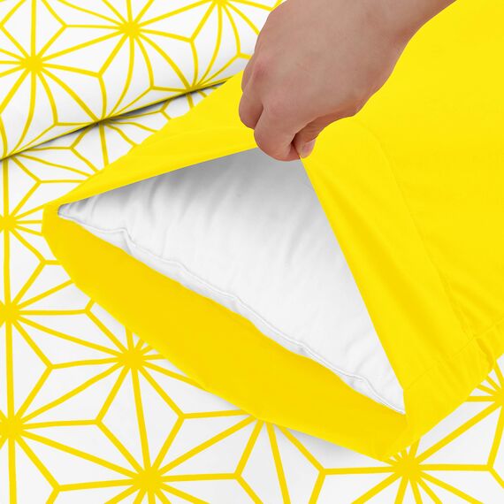 Elegant Comfort Luxuriöse weiche Bettlaken, Würfelmuster – 1500 Premium-Hotelqualität, Mikrofaser, Weichheit, Knitter- und lichtbeständig, 6-teilig, Gelb