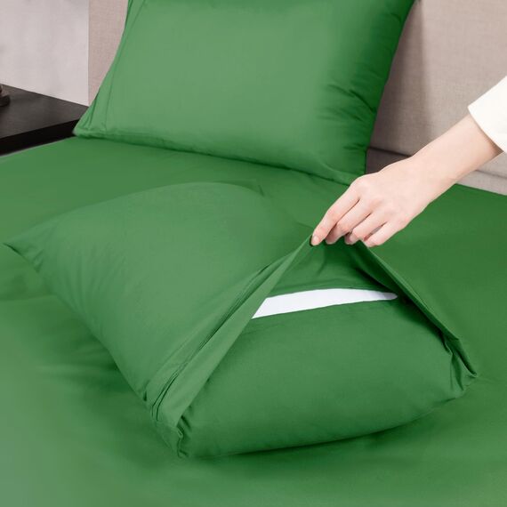 Mejoroom California King Size Bettlaken-Set – weiche Mikrofaser-Bettlaken, Spannbetttuch mit tiefen Taschen, hypoallergen, lichtbeständig – 4-teilig (California King, Calla Green)