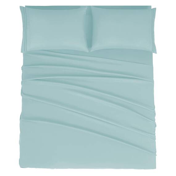 Mejoroom Bettwäsche-Set für King-Size-Betten – weiche Mikrofaser-Bettlaken, Spannbettlaken mit tiefen Taschen, weich, atmungsaktiv, knitter- und lichtbeständig – 4-teilig (Kingsize, Graugrün)