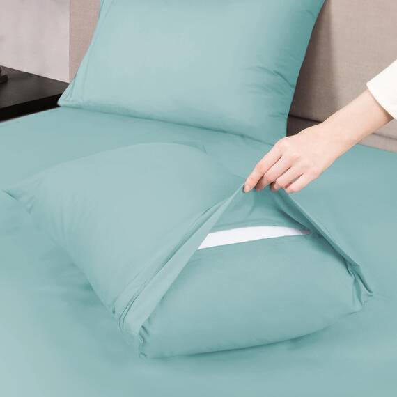Mejoroom Bettwäsche-Set für King-Size-Betten – weiche Mikrofaser-Bettlaken, Spannbettlaken mit tiefen Taschen, weich, atmungsaktiv, knitter- und lichtbeständig – 4-teilig (Kingsize, Graugrün)