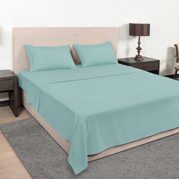 Mejoroom Bettwäsche-Set für Doppelbetten – Hotel-Luxus-Mikrofaser-Bettlaken und Kissenbezüge, passend für College-Schlafsaal-Matratze, hypoallergen, 3-teilig (Twin XL, Seafoam)