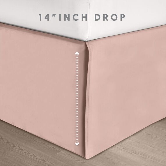 Elegant Comfort 8-teiliges Bettwäsche-Set mit Quetschfalten, Komplettbett in Einer Tasche, inklusive 4-teiligem Smart-Bettlaken-Set, Bettrock, Bettdecke, passenden Kissenbezügen und Kissenbezügen,
