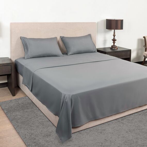 Mejoroom Bettwäsche-Set, extra weich, luxuriös, King-Size-Bettlaken, mit 38.1 cm tiefer Tasche, Premium-Bettwäsche-Kollektion, atmungsaktiv, knitterfrei, schmutzabweisend, 4-teilig (Kingsize, Grau)