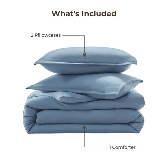 Litanika Bettwäsche-Set für Queen-Size-Betten, 3-teilig, leicht, einfarbig, Flauschiges Bettwäsche-Set für alle Jahreszeiten (228 x 228 cm Bettdecke und 2 Kissenbezüge)