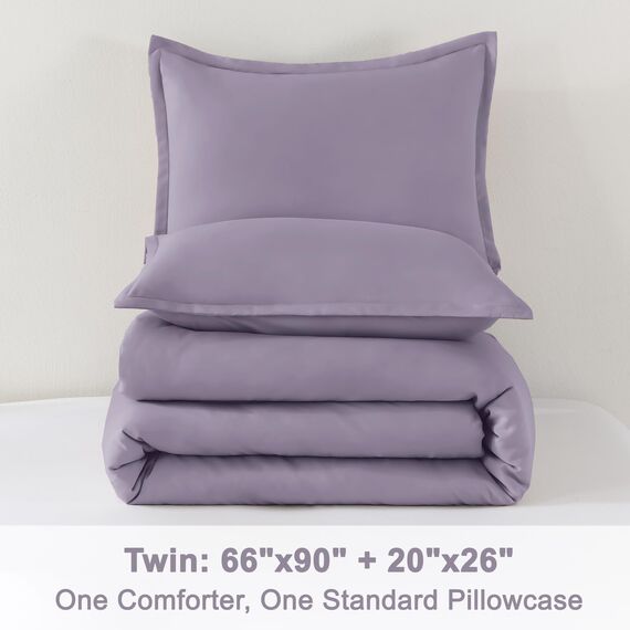Litanika Bettwäsche-Set für Doppelbetten in XL-Größe, 2-teilig, leicht, einfarbig, für alle Jahreszeiten, flauschiges Bettwäsche-Set (168 x 228 cm Bettdecke und 1 Kissenbezug)
