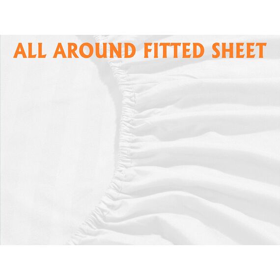 Eleganten Komfort Best, Weichsten, coziest 6 Tabelle Sets. – 1500 Fadenzahl Ägyptische Qualität Luxuriöse knitterfrei 6 Damast Streifen Bed Sheet Set, California King weiß
