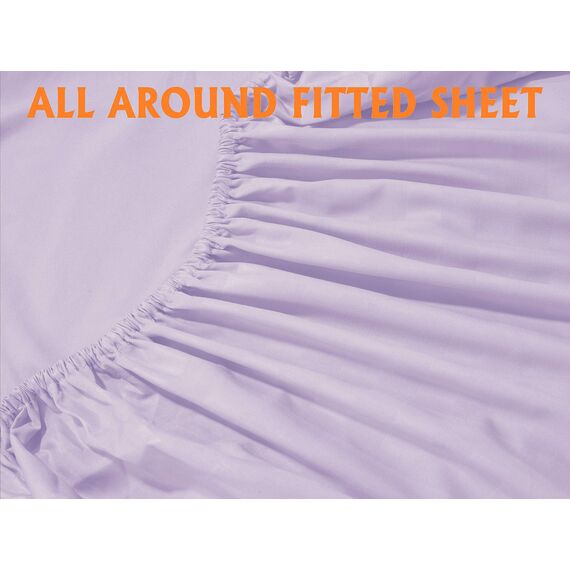 Eleganten Komfort Best, Weichsten, coziest 6 Tabelle Sets. – 1500 Fadenzahl Ägyptische Qualität Luxuriöse knitterfrei 6 Damast Streifen Bed Sheet Set, California King Lavendel/Lila