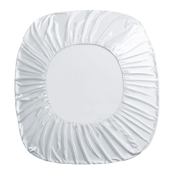 Homiest 4-teiliges extra tiefes Satin-Bettwäsche-Set, Queen-Size-Bettlaken, 45.7,61 cm tiefe Taschen, weißes Satin-Bettlaken-Set, luxuriöses Spannbetttuch-Set, passend für ultratiefe Matratzen