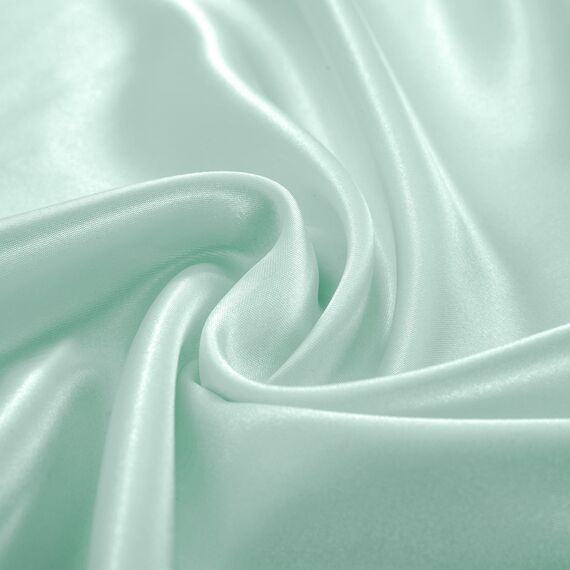 Homiest 4-teiliges Satin-Bettwäsche-Set, luxuriöses, seidiges Satin-Bettwäsche-Set mit tiefer Tasche, 1 Spannbetttuch + 1 Bettlaken + 2 Kissenbezüge (King-Size, Mintgrün)