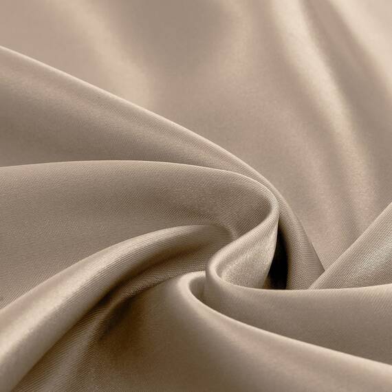 Homiest 4-teiliges Satin-Bettwäsche-Set, luxuriöses, seidiges Satin-Bettwäsche-Set mit tiefer Tasche, 1 Spannbetttuch + 1 Bettlaken + 2 Kissenbezüge (Queen-Size, Taupe)
