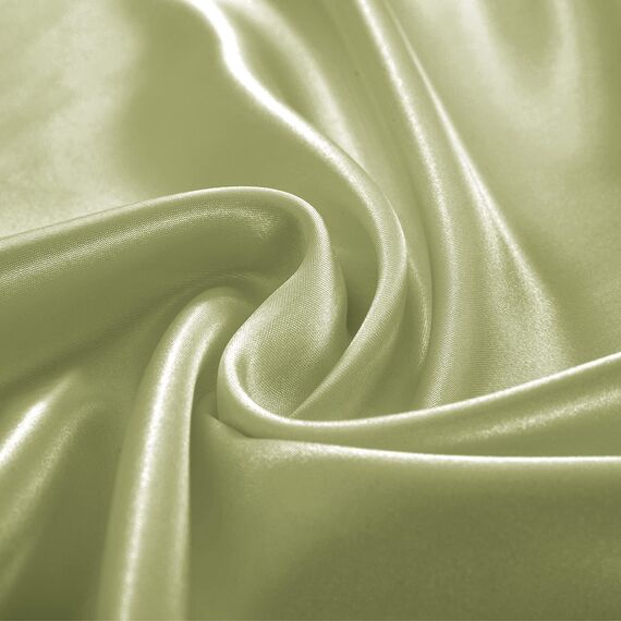 Homiest 4-teiliges Satin-Bettwäsche-Set mit tiefer Tasche, 1 Spannbetttuch + 1 Bettlaken + 2 Kissenbezüge (King Size, Salbeigrün)
