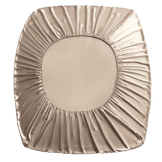 Homiest 4-teiliges extra tiefes Satin-Bettwäsche-Set für King-Size-Betten, 45.7,61 cm tiefe Taschen-Bettlaken, Taupe Satin, luxuriöses Spannbetttuch-Set, passend für ultratiefe Matratzen