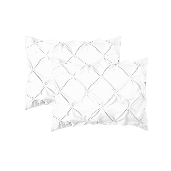 Elegant Comfort Komplettes Bettlaken-Set mit doppelseitigen Aufbewahrungstaschen, Mikrofaser, weiß, Twin XL