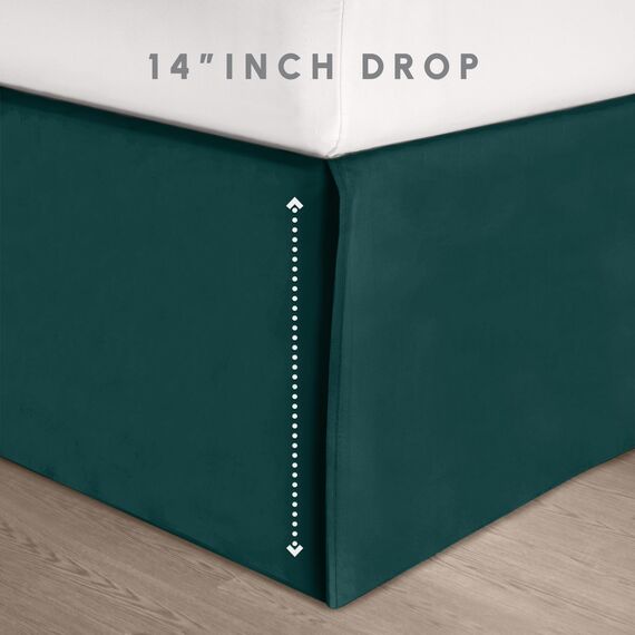 Elegant Comfort 8-teiliges Bettwäsche-Set mit Quetschfalten, Komplettbett in einer Tasche, inklusive 4-teiligem Smart-Bettlaken-Set, Bettrock, Bettdecke, passenden Kissenbezügen und Kissenbezügen,