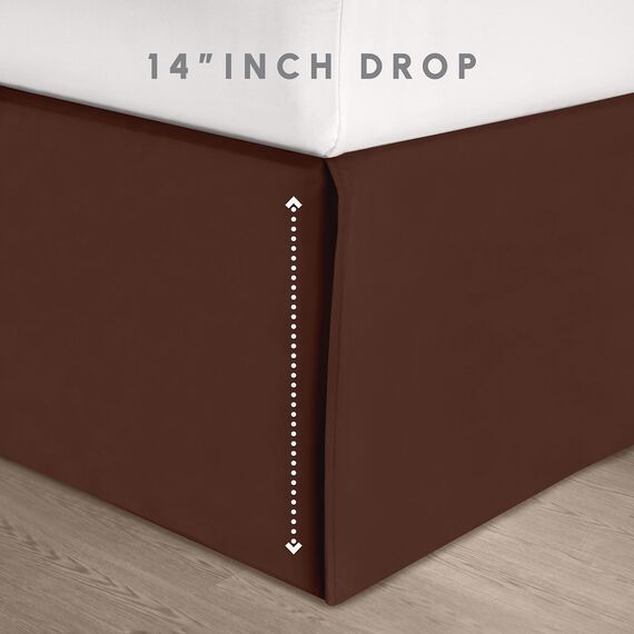 Elegant Comfort 8-teiliges Bettwäsche-Set mit Quetschfalten, Komplettbett in Einer Tasche, inklusive 4-teiligem Smart-Bettlaken-Set, Bettrock, Bettdecke, passenden Kissenbezügen und Kissenbezügen,