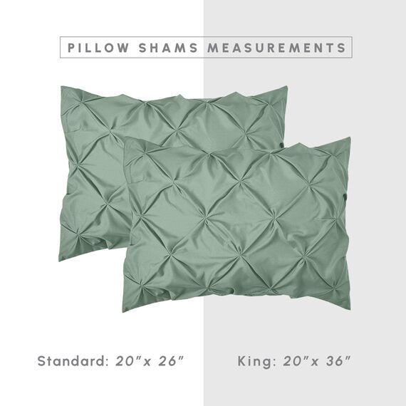 Elegant Comfort 8-teiliges Bettwäsche-Set mit Quetschfalten, Komplettbett in Einer Tasche, inklusive 4-teiligem Smart-Bettlaken-Set, Bettrock, Bettdecke, passenden Kissenbezügen und Kissenbezügen,