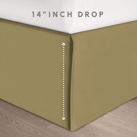 Elegant Comfort 8-teiliges Bettwäsche-Set mit Quetschfalten, Komplettbett in Einer Tasche, inklusive 4-teiligem Smart-Bettlaken-Set, Bettrock, Bettdecke, passenden Kissenbezügen und Kissenbezügen,