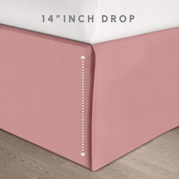 Elegant Comfort 8-teiliges Bettwäsche-Set mit Quetschfalten – Ganzjahres-Bett in einer Tasche, inklusive 4-teiligem Smart-Bettlaken-Set, Bettrock, Bettdecke, passenden Kissenbezügen und Kissenbezügen,