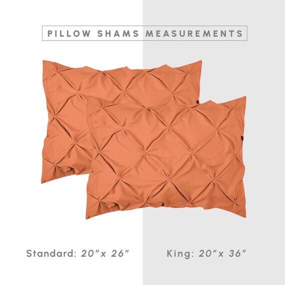 Elegant Comfort Plisseefalten beinhaltet 4-teiliges Bettlaken-Set, Bettrock, Bettdecke, passende Kissenbezüge und Kissenbezüge, Mikrofaser, Koralle, Twin/Twin XL