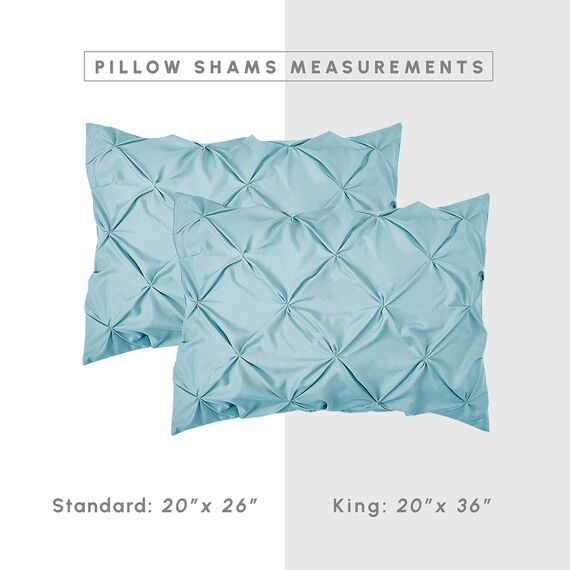 Elegant Comfort 8-teiliges Bettwäsche-Set mit Quetschfalten – Ganzjahres-Bett in einer Tasche, inklusive 4-teiligem Smart-Bettlaken-Set, Bettrock, Bettdecke, passenden Kissenbezügen und Kissenbezügen,