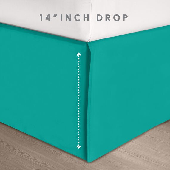 Elegant Comfort 8-teiliges Bettwäsche-Set mit Quetschfalten, Komplettbett in einer Tasche, inklusive 4-teiligem Smart-Bettlaken-Set, Bettrock, Bettdecke, passenden Kissenbezügen und Kissenbezügen,