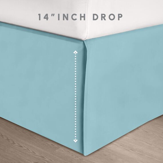 Elegant Comfort 8-teiliges Bettwäsche-Set mit Quetschfalten, Komplettbett in Einer Tasche, inklusive 4-teiligem Smart-Bettlaken-Set, Bettrock, Bettdecke, passenden Kissenbezügen und Kissenbezügen,