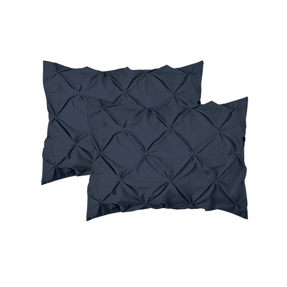 Elegant Comfort Luxuriöses, weiches, gemütlichstes 8-teiliges Bettdecken-Set auf Amazon, seidig weiches Komplett-Set mit doppelseitigen Aufbewahrungstaschen, King/Cal-King-Size-Bett, Marineblau