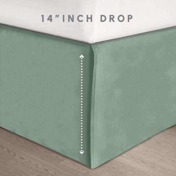 Elegant Comfort 8-teiliges Bettwäsche-Set mit Quetschfalten, Komplettbett in Einer Tasche, inklusive 4-teiligem Smart-Bettlaken-Set, Bettrock, Bettdecke, passenden Kissenbezügen und Kissenbezügen,