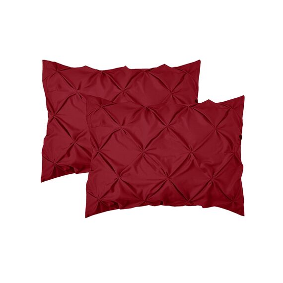 Bettdecken-Set, 8-teilig, eleganter Komfort, seidig weich, inkl. Bettlaken mit doppelseitigen Aufbewahrungstaschen, King-Size-Bett, Burgunderrot
