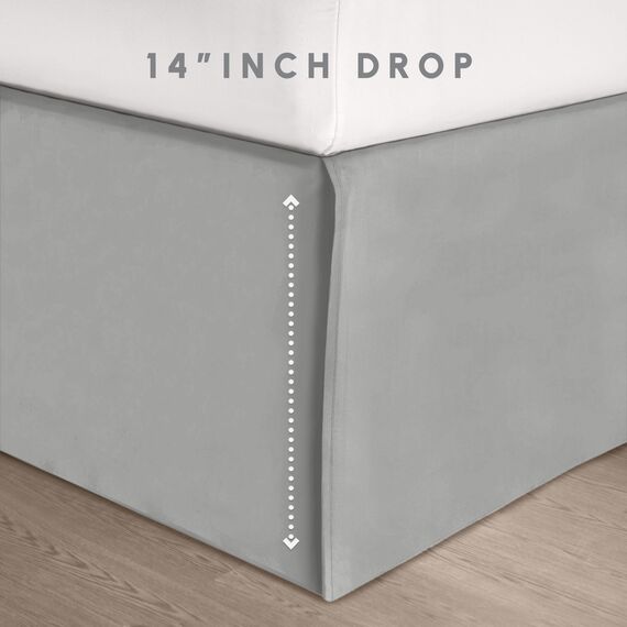 Elegant Comfort 8-teiliges Bettwäsche-Set mit Quetschfalten – Ganzjahres-Bett in einer Tasche, inklusive 4-teiligem Smart-Bettlaken-Set, Bettrock, Bettdecke, passenden Kissenbezügen und Kissenbezügen,