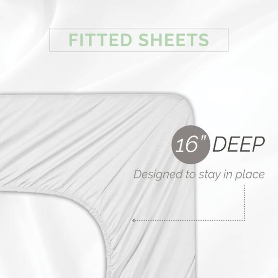 Elegant Comfort Luxuriöses, weichstes und gemütlichstes 8-teiliges Bettdecken-Set – seidig weiches Komplett-Set enthält Bettlaken-Set mit doppelseitigen Aufbewahrungstaschen, King/California King,