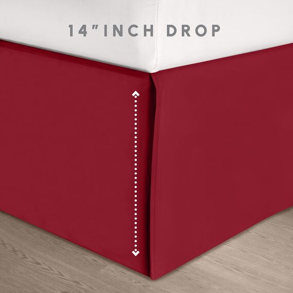 Elegant Comfort 8-teiliges Bettwäsche-Set mit Quetschfalten, Komplettbett in Einer Tasche, inklusive 4-teiligem Smart-Bettlaken-Set, Bettrock, Bettdecke, passenden Kissenbezügen und Kissenbezügen,