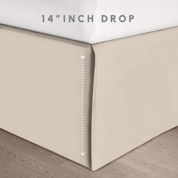 Elegant Comfort 8-teiliges Bettwäsche-Set mit Quetschfalten, Komplettbett in einer Tasche, inklusive 4-teiligem Smart-Bettlaken-Set, Bettrock, Bettdecke, passenden Kissenbezügen und Kissenbezügen,