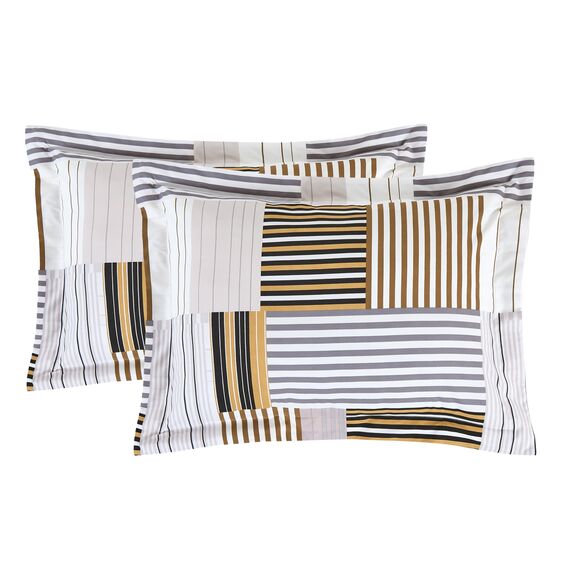 Elegant Comfort 8-teiliges Wende-Bettwäsche-Set mit Tierdruck, seidig weiches Komplett-Set mit doppelseitigen Aufbewahrungstaschen, Doppelbettgröße, goldfarben