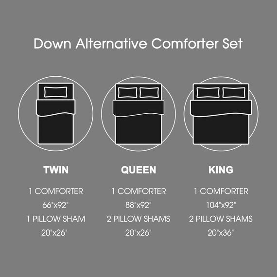 Basic Beyond Bettwäsche-Set für Queen-Size-Betten, Daunen-Alternative für alle Jahreszeiten, 1 Bettdecke (223,5 x 233,7 cm) mit 2 Kissenbezügen, Kariert (Rot/Schwarz)