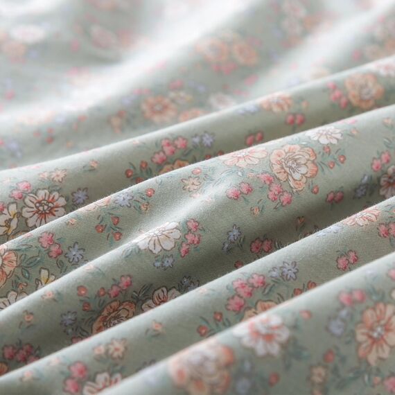 HoneiLife Wildblumen-Bettwäsche-Set für Queen-Size-Betten, 100 % Baumwolle, Blumen-Bettwäsche-Set, botanisches Bettwäsche-Set mit Reißverschluss und Eckbändern, Vitalität